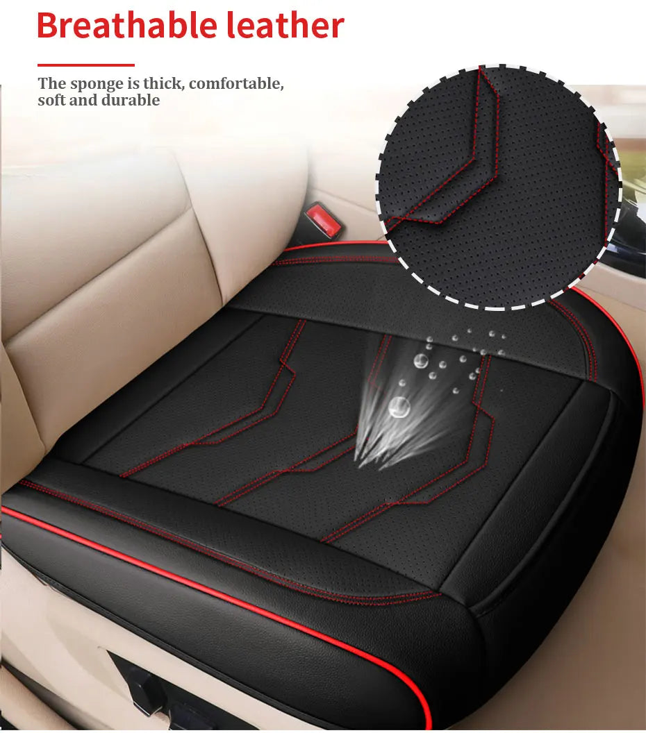 SEAMETAL Pu Leather Car Seat Cover Interior 5 Seater Cushion Protector Universal Four Seasons Automobile Seat Covers Accessories