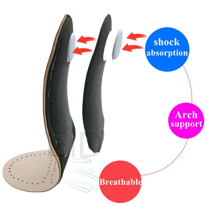 Genuine Leather Orthopedic Insoles for Arch Support Shoes Insert Pad Orthotics Shoes Insole For Shoes Woman Men plantar fasciiti