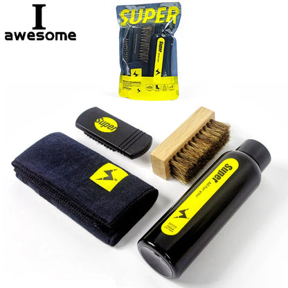4-piece set Professional Shoes Care Kit Cleaner Portable For Leather Shoes Sneakers Cleaning Deep Cleaning Agent Set Brush Tool
