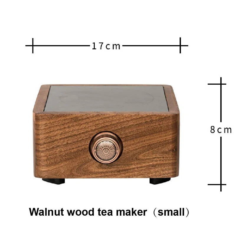 750W 1000W Electric Ceramic Stove Tea Maker Walnut Wood Tea Maker Electric Tea Stove Electric Tea Set Smart Tea Stove