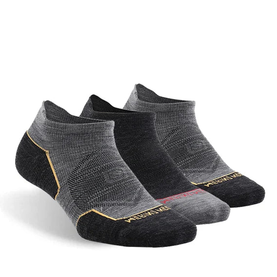 ZEALWOOD Marathon Running Socks, Men's Women's Outdoor Merino Wool Sports Compression Socks Breathable Cushion Cycling 1/3 Pairs