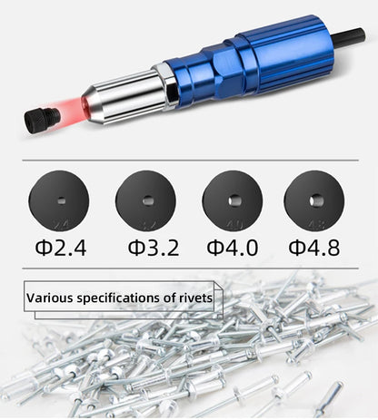 M3-M6 Electric Rivet Gun Adapter Riveting Tool Adapter Automatic Rivet Tool Rivet Nut Gun Accessory For Electric Drill