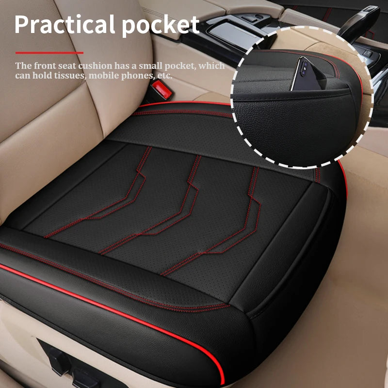SEAMETAL Pu Leather Car Seat Cover Interior 5 Seater Cushion Protector Universal Four Seasons Automobile Seat Covers Accessories