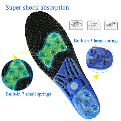 Spring Silicone gel insoles Orthopedic shoes sole insoles for feet Sports insoles Shock Absorption Arch Support Running Shoe Pad
