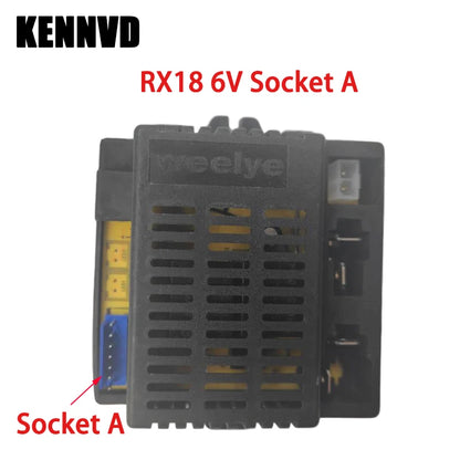 12V RX18 Weelye Children's Electric Car Remote Control Transmitter, RX23 Replacement Control Board Modules For Kids Ride-on Toys