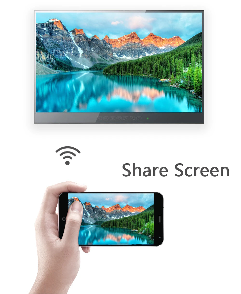 Soulaca 22inches Mirror SmartTV Waterproof 1080P HD Panel Built-in WiFi Bluetooth Android 11.0 New Model 2024 Magic LED US EU
