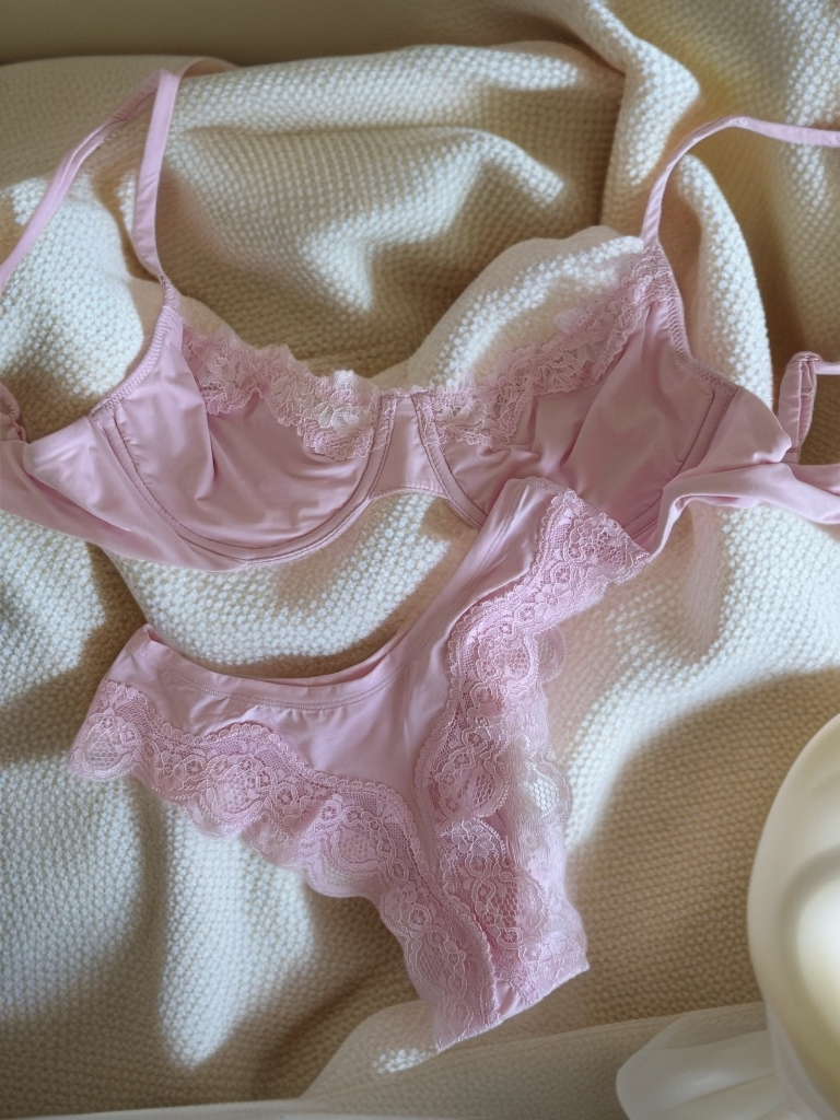 Stretch Lace Bodysuit Set Push-Up (No Pads) Girls' Embroidered Floral Underwear Deep V Ladies Lingerie with Briefs