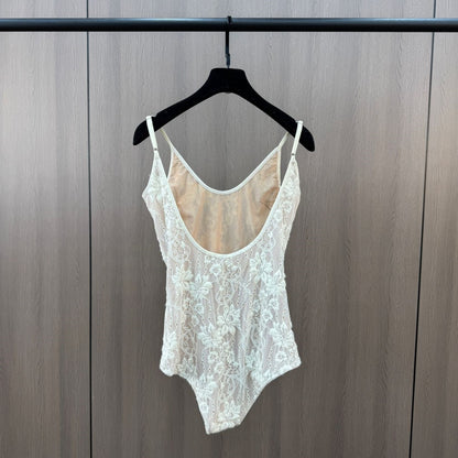 2026 New Arrival Women's Y2K Bodysuit Style Backless Lace Camisole Spring Summer Slim Fit White Tank Top for Outerwear