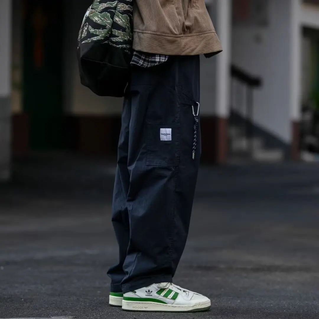 Spring Autumn Cityboy Functional Paratrooper Pants Men Loose Versatile Straight Casual Outdoor Waterproof Workwear Trousers