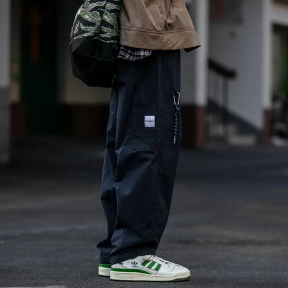 Spring Autumn Cityboy Functional Paratrooper Pants Men Loose Versatile Straight Casual Outdoor Waterproof Workwear Trousers
