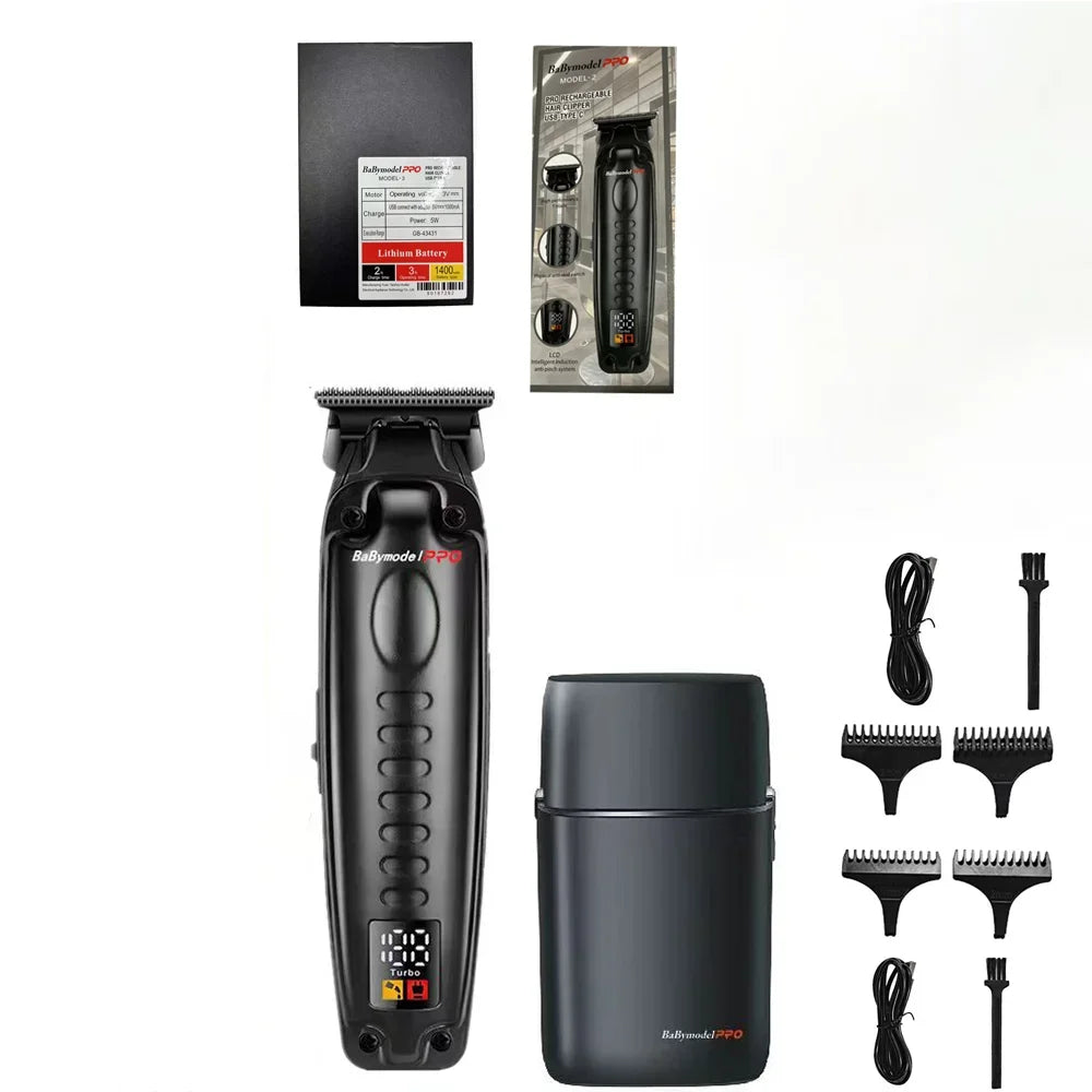2024 New Babymodel PRO Professional Hair Clipper Trimmer Shaver Set 7500RPM DLC Alloy Blade Professional Hair Trimmer USB Socket