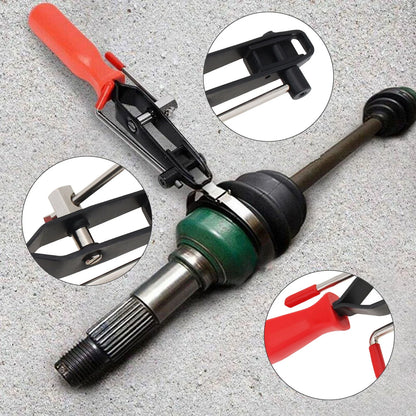 11pcs Adjustable Heavy Duty CV Boot Clamp Plier Car Banding Hand Tool Kit with 10 Crimp Bands Stainless Steel Crimping Plier