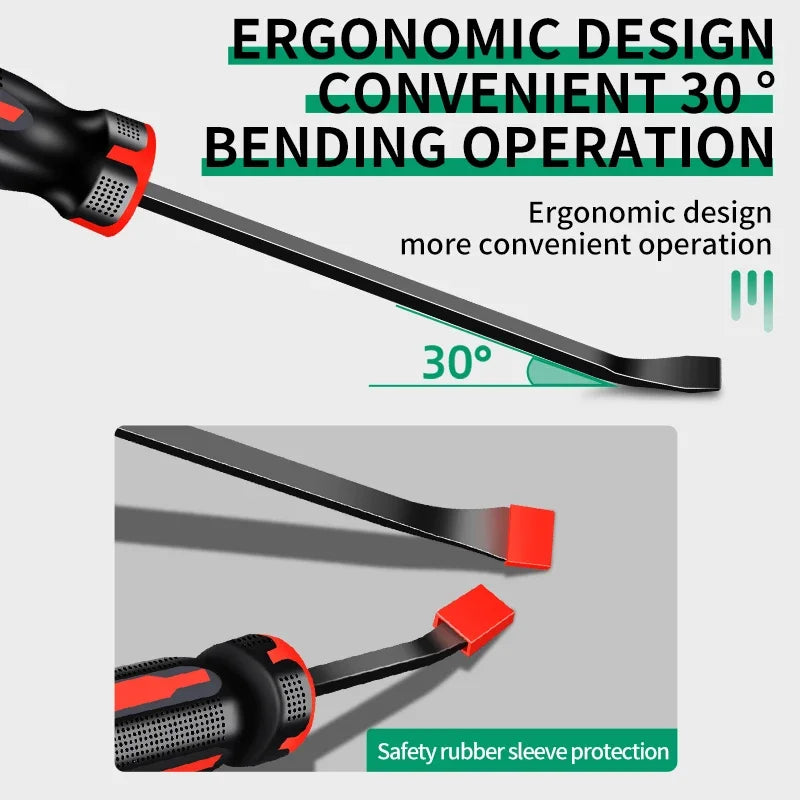 Heavy Duty Multi-Function Long Pry Bar 8/12/18/24 Inch Tire Crowbar Strike Cap Nail Puller Car Repair CV-R Removal Hand Tool