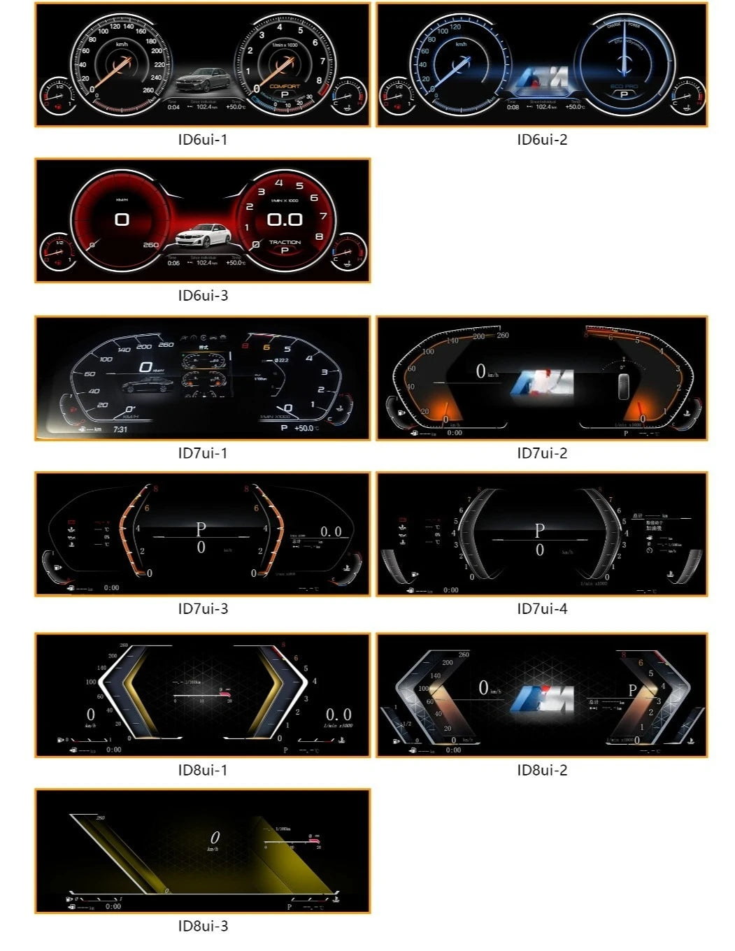 NEW 10 UI Cluster Dashboard For BMW 3 Series M3 E46 1998-2004 speedometer LCD instrument panel digital instrument