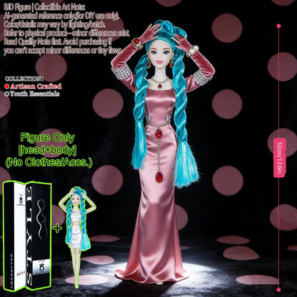1/6 Scale Fashion BJD Doll 12 Joint Articulated Body Art Collection Doll For Home Decor