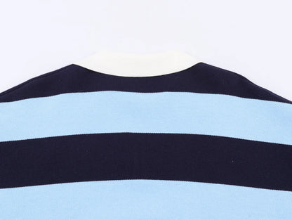 JNLEAOG Fashionable Striped Knitted  Shirt Women's Loose Fit Classic Pattern Long Sleeve Youthful Vitality Autumn New Arr...
