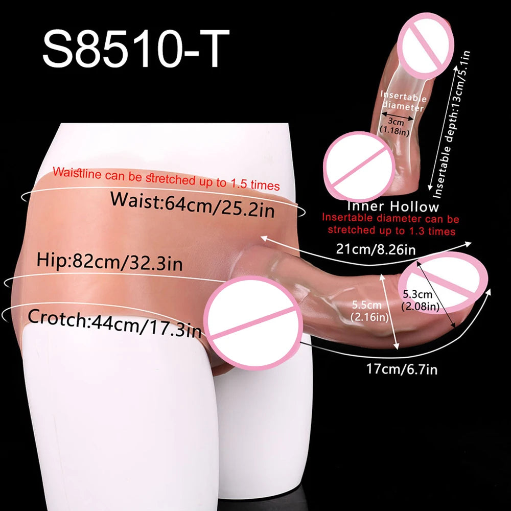 SXXY Strap-On Lifelike Penis Cover насадка на член Large Hollow DildoPants Intimate Adult Sex Toy for Couples Sex