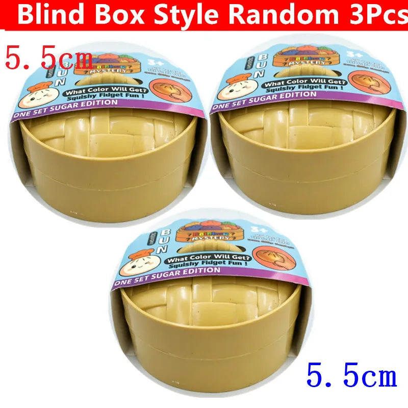 5.5/8.5cm Stress 1-12Pcs Dumpling Squash Toy Dampaline Squishy with Box Dumplings Sensory Squeeze Toy for  Relief Gift Birthday