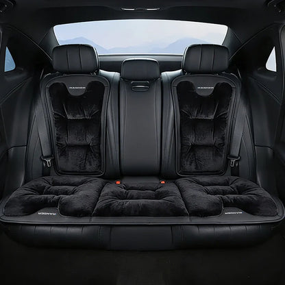 Car Seat Cushion For Ford Ranger T9 T7 T1 Raptor Warm Flannel Thick Plush Universal Rear Seat Backrest Protector Cover