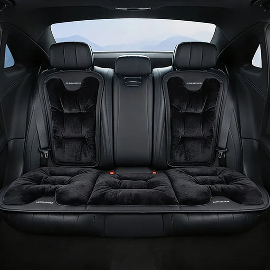 Car Seat Cushion For Ford Ranger T9 T7 T1 Raptor Warm Flannel Thick Plush Universal Rear Seat Backrest Protector Cover