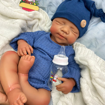 20Inch Hand-Painted Silicone Reborn Baby Girl/Boy Realistic Skin Texture Can Use Pacifiers Doll for Adult Collectors and Display