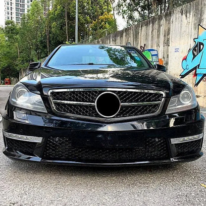 XVIP AMG Style Front Bumper Grille For Mercedes Benz C-Class W204 2008-2014 C180 C200 C350 S204 Glossy Black GTR Style Grille