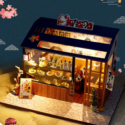 Wooden 3D Puzzles Mini Doll House DIY Small House Kits Assembly Model Building Room Bedroom With Furniture Dollhouse Xmas Gifts