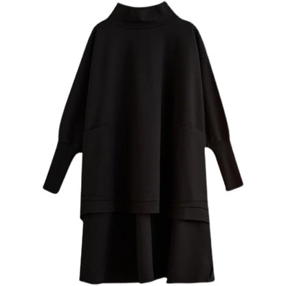 plus Size High Collar Casual Long Sve Sweatirt for plus Size Women Autumn Faion Comfortable Loose Fit Slimming Effect