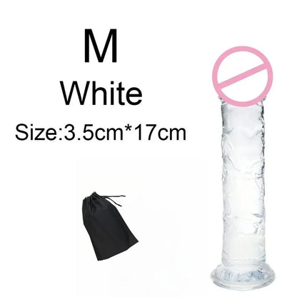 Realistic Anal Butt Plug Soft Jelly Dildo Suction Cup G Spot Anal Vaginal Masturbators Penis Dick Adult Sex Toys For Women Men
