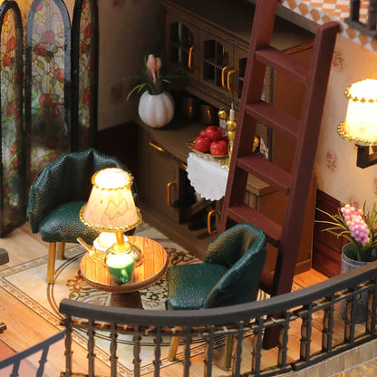 CUTEBEE DIY Dollhouse Wooden Doll Houses Miniature Dollhouse Kit Furniture Casa Music Led Toys for Children Birthday Gift