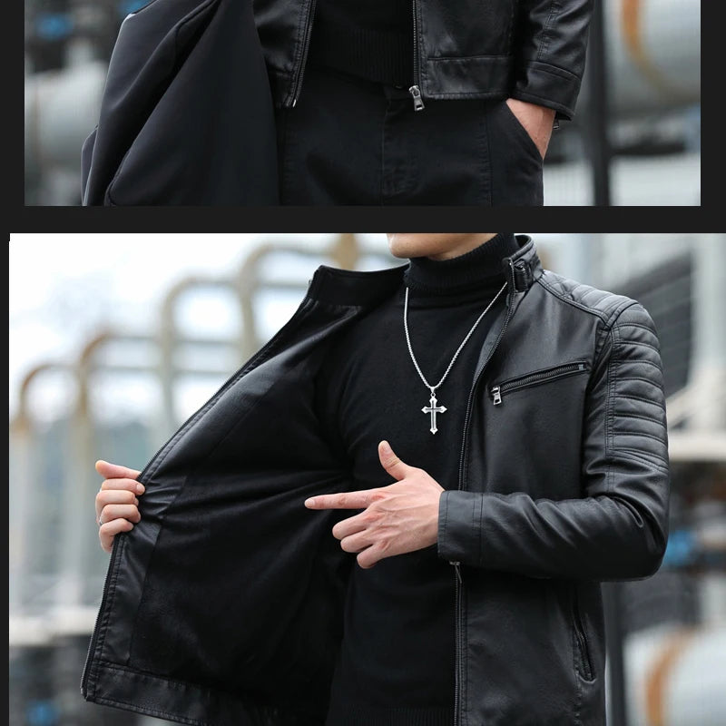 Men'S New Winter Cycling Coat, Outdoor Plus Velvet Insulated Jacket for Men, Casual Daily Jacket for Men