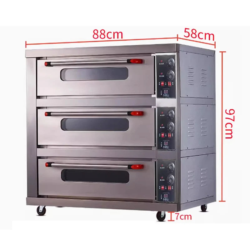 Oven Electric Commercial One Layer Plate Cake Bread Pizza Scones Large Capacity Baking Household Furnace