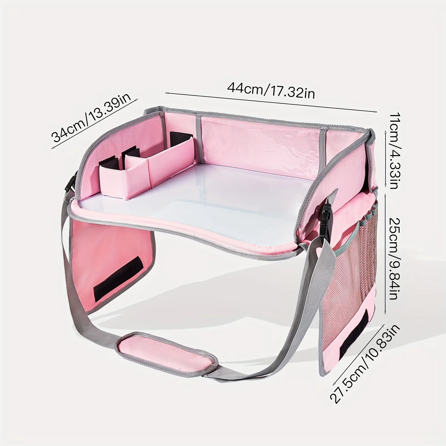 Portable Car Travel Drawing Board with Erasable Surface - Whiteboard Tray, Toy Storage & Safety Seat Organizer
