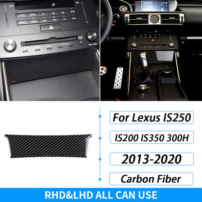 For Lexus IS250 IS350 300H 2013-2019 Carbon Fiber Gear Shift Air Outlet CD AC Window Lift Set Car Interior Accessories Sticker