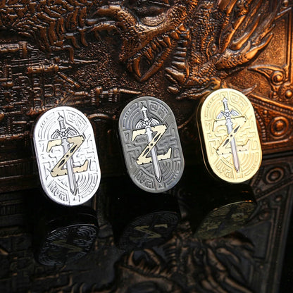 Novel Sword and Shield Fidget Slider EDC Stress Relief Push Haptic Slider ADHD Anxiety Stress Toys Office Desk Toys Gifts