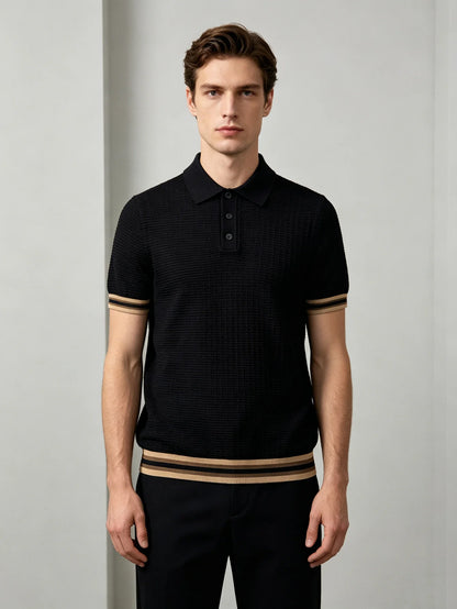 The new summer men's polo shirt t-shirt is suitable for light business occasions, urban casual settings, vacations, short trips,