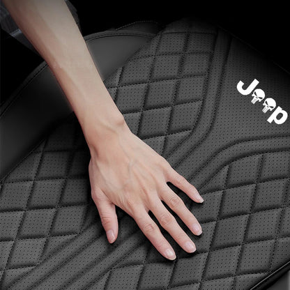 Car Seat Cushion For Jeep Rengade Compass Patriont Grand Cherokee 3D Embroidered Seat Protector Pad Front & Rear Seat Covers