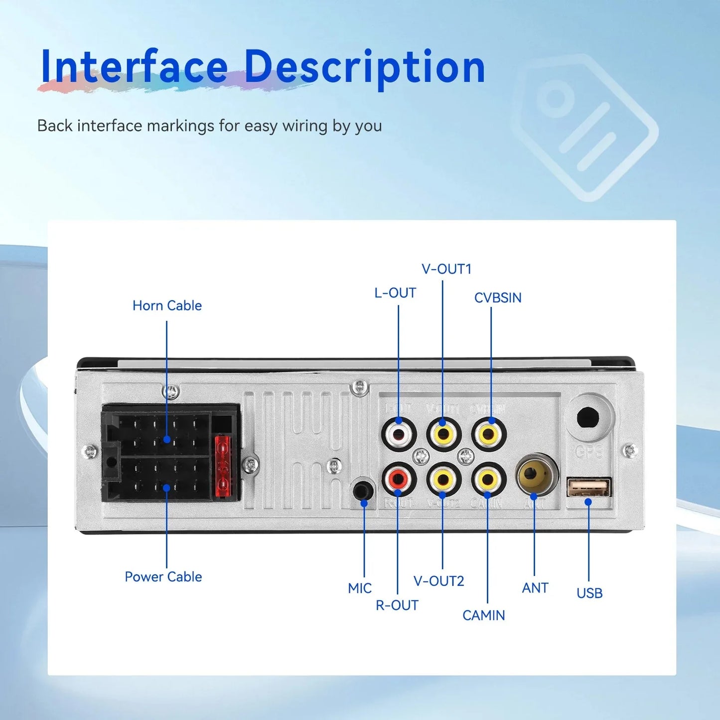 5.1Inch 1Din Car Radio MP5 IPS HD Player Support Wireless Carplay Android Auto Bluetooth FM AM RDS Stereo USB WIFI Video Player