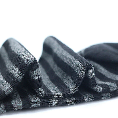 5Pairs High Quality Men's Long Socks Striped Solid Color Business Sports Breathable New Male Black Plus Size EU40-47