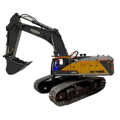 Huina 1594 Full Metal Remote Control 1592 Excavator 1/14 Electric Heavy Duty  22 Channels Rc Excavator For Children Toys Model