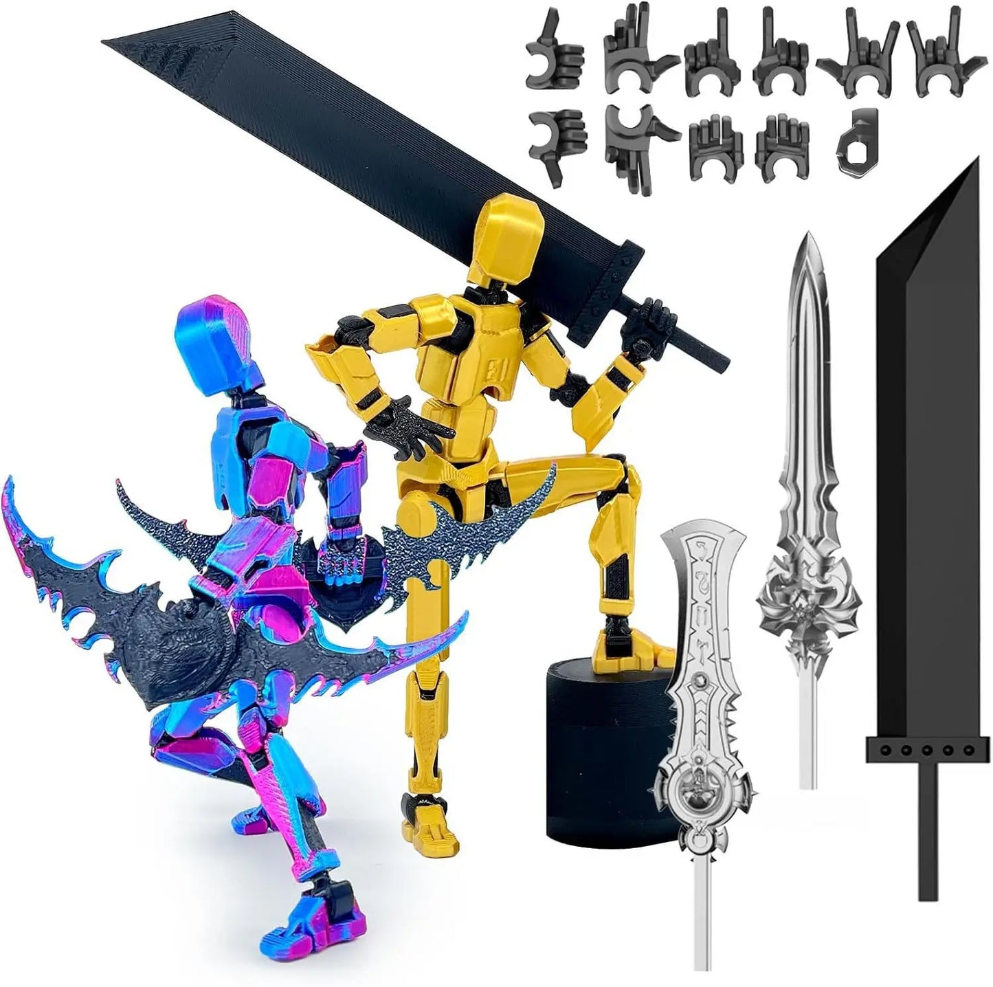 Hot 13 Action Figure Dummy Death Swordsman Titan 13 Action Figures T13 Multi-Jointed Movable Lucky 13 Action Figure Nova Gift