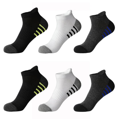 12Pairs Men's plus Size Sports Socks EU39-46 Breathable Comfortable Black White Leisure Outdoor Short Socks for Men