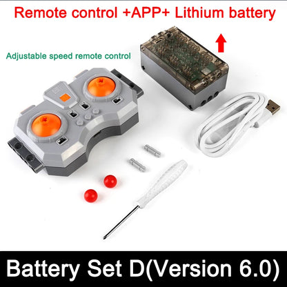 Technical Electronic Building Block MOC Refit Accessories Micro-motor RC Power Functions Parts Creative DIY Car Bricks Kids Toys