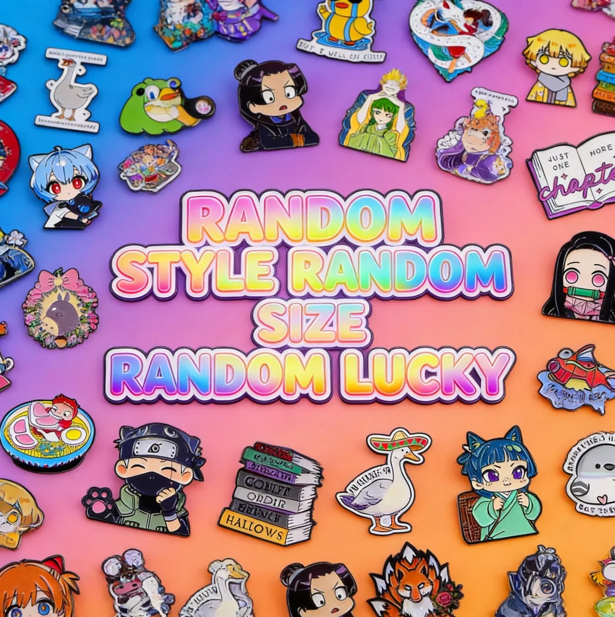 20 200pcs Random Mystery Enamel Lapel Pins Funny Pin Badge Brooches Wholesale Global IP For Women Clothing Accessories