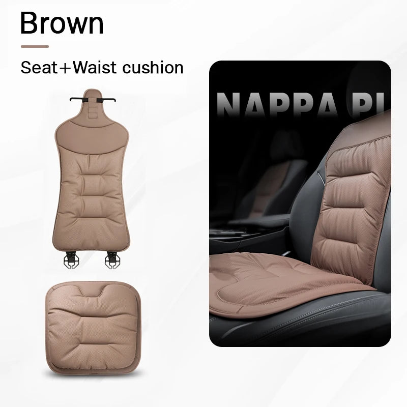 Universal Car Seat Cover Leather Cars Seat Waist Cushion Covers Four Season Auto Interior Seats  Protection Pad Car Accessorie