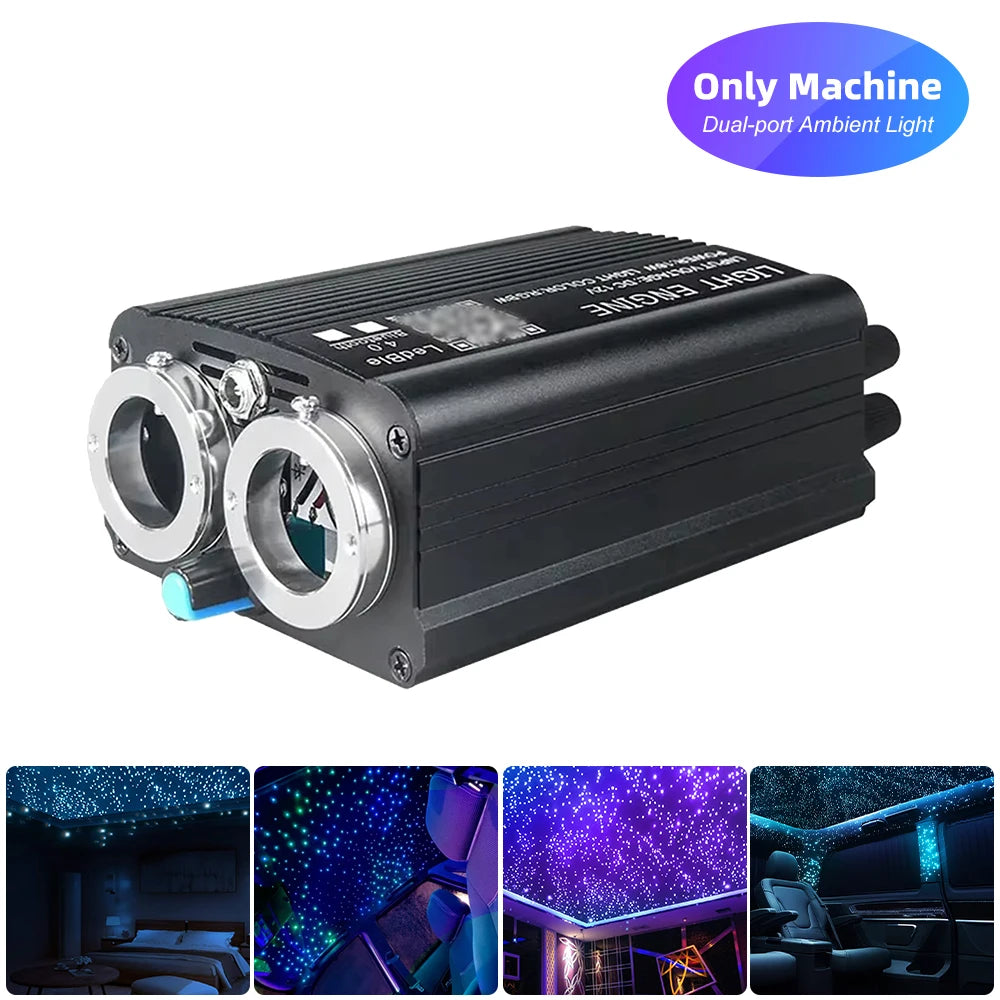 Car Starry Sky Light Auto Home Fiber Optic Lights Atmosphere Lamp Music Control Ceiling Lights RGB 12W 8 Colors Car Styling DIY