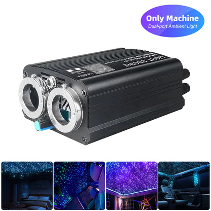 Car Starry Sky Light Auto Home Fiber Optic Lights Atmosphere Lamp Music Control Ceiling Lights RGB 12W 8 Colors Car Styling DIY