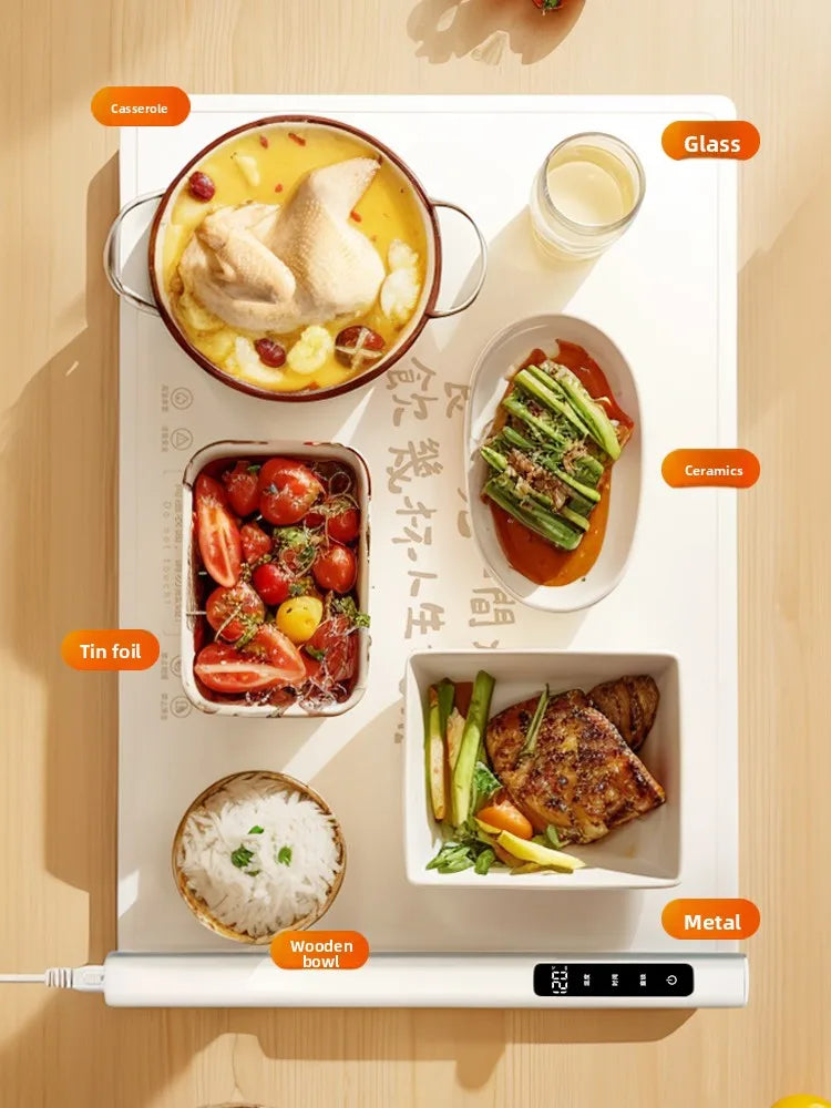 Thickened warming plate, heat preservation board, household winter placemat heater, flexible and rollable for cooking.