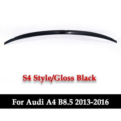 For Audi A4 B8.5 4 Door 2013-2016 M4 S4 Style ABS Material Glossy Black Rear Trunk Boot Lid Car Spoiler Wings Tuning Accessories