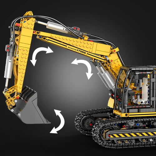 MOULD KING 13112 Technical Car Toys The MOC-2513 APP&RC Motorized Excavator Model Building Blocks Bricks Kids Christmas Gift